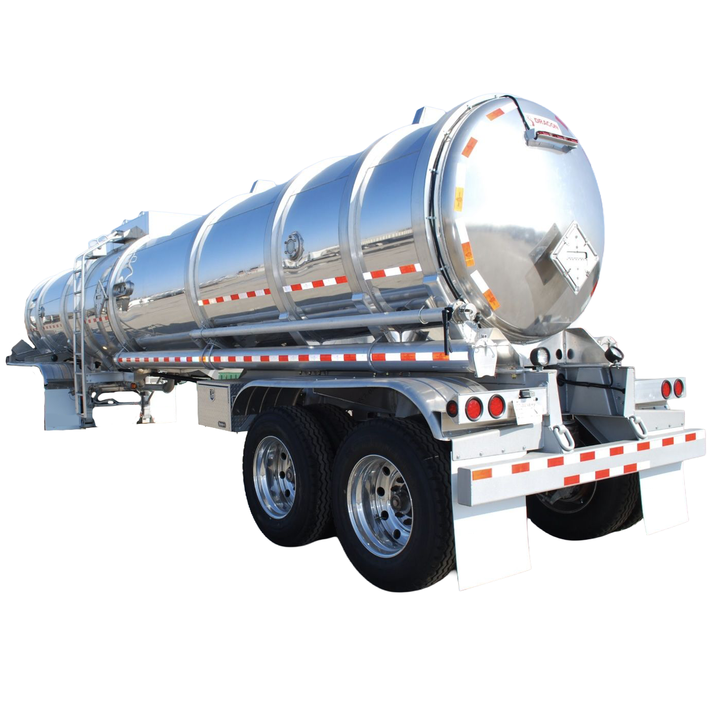 Crude Oil Trailer Angeled To Show Profile Of Features